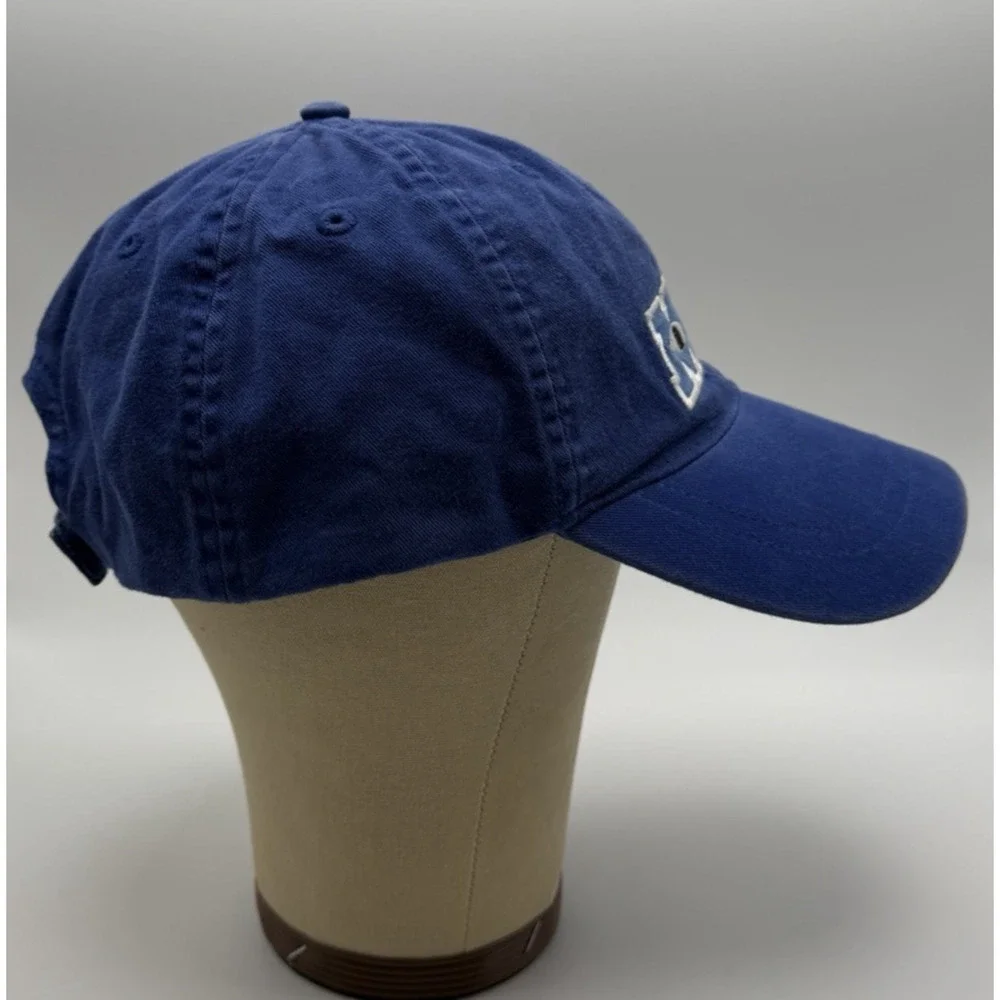 Disney MU Hat Monster Baseball Cap Adult One-Size Royal Blue Distressed Adjust